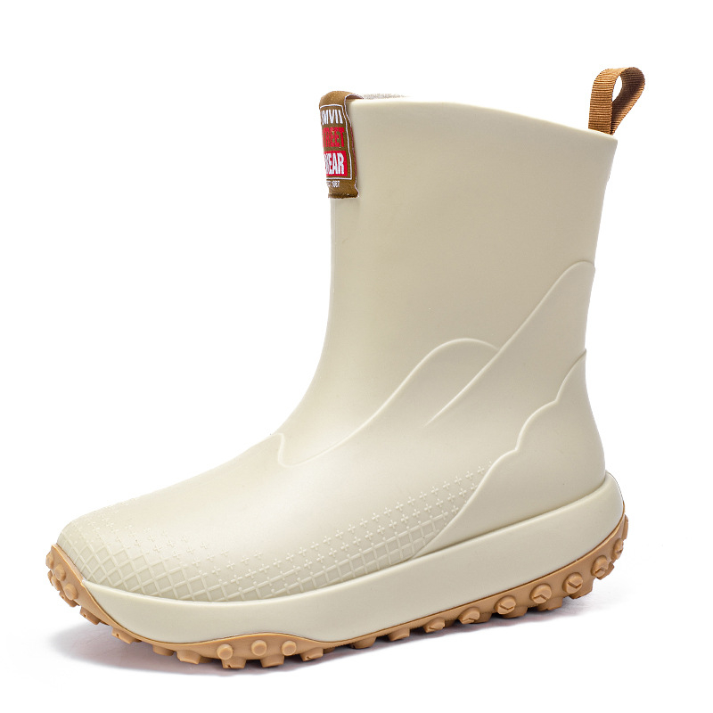 PVC čizme za kišu, srednje visine do potkoljenice, unisex za odrasle, četiri sezone, slip-on dizajn