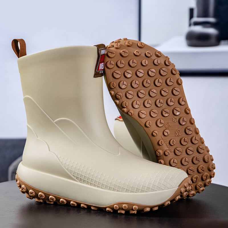 PVC čizme za kišu, srednje visine do potkoljenice, unisex za odrasle, četiri sezone, slip-on dizajn