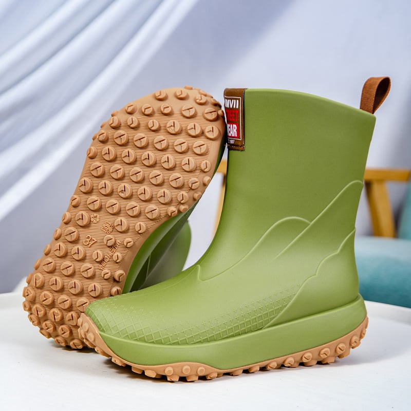PVC čizme za kišu, srednje visine do potkoljenice, unisex za odrasle, četiri sezone, slip-on dizajn