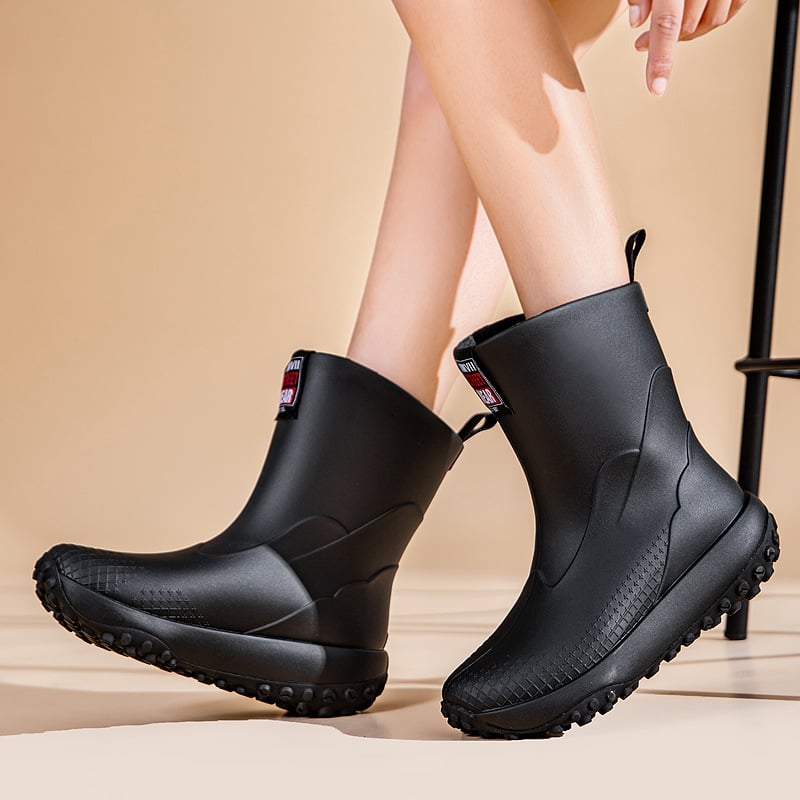 PVC čizme za kišu, srednje visine do potkoljenice, unisex za odrasle, četiri sezone, slip-on dizajn