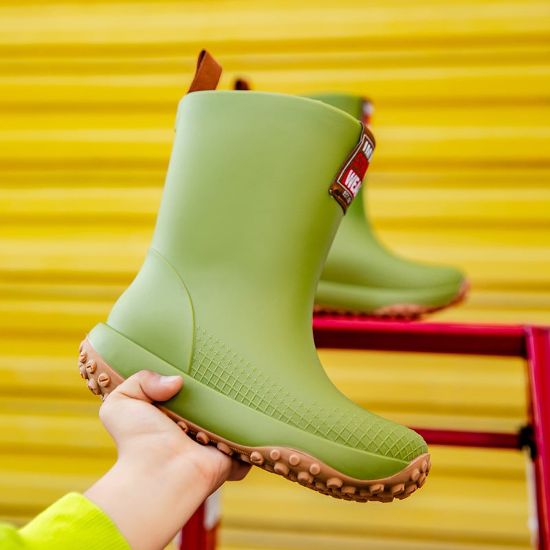 PVC čizme za kišu, srednje visine do potkoljenice, unisex za odrasle, četiri sezone, slip-on dizajn