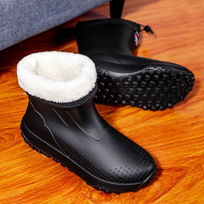 PVC čizme za kišu, srednje visine do potkoljenice, unisex za odrasle, četiri sezone, slip-on dizajn