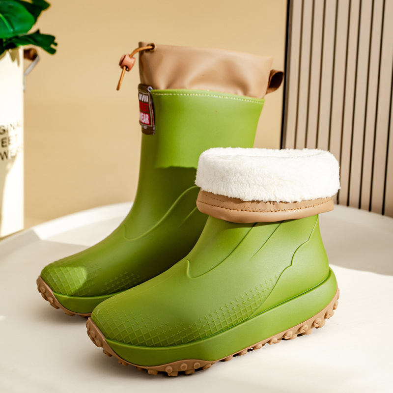 PVC čizme za kišu, srednje visine do potkoljenice, unisex za odrasle, četiri sezone, slip-on dizajn