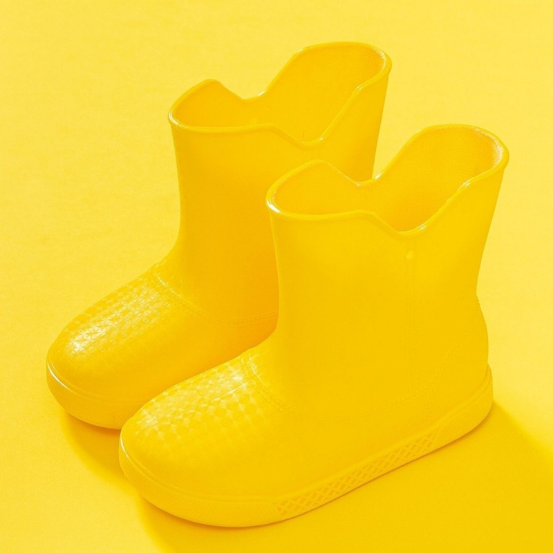 Dječje kišne čizme za dječake i djevojčice, unisex, srednje visine, vodootporne PVC čizme, jednobojne, za proljeće i ljeto