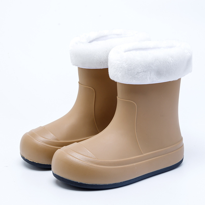 Dječje kišne čizme s flis podstavom, lagane, vodootporne i tople, unisex, japanskog stila
