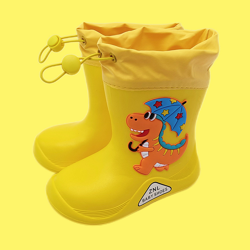Dječje kišne čizme s toplom podstavom, karikatura dizajn, lagane, vodootporne, za vanjsku upotrebu, unisex, novi stil