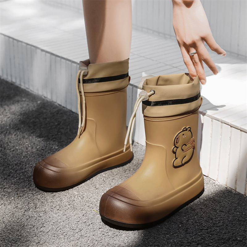 Gyerekeknek vízálló esőcsizma, PVC felső rész, könnyű puha talp, Cartoon Paradise stílus