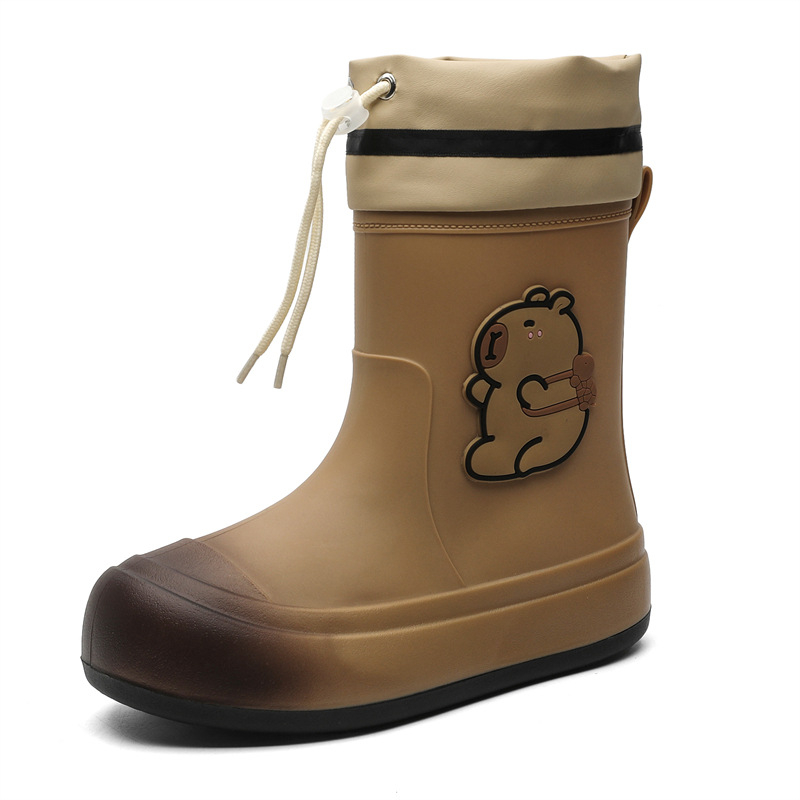 Gyerekeknek vízálló esőcsizma, PVC felső rész, könnyű puha talp, Cartoon Paradise stílus