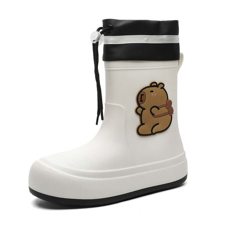 Gyerekeknek vízálló esőcsizma, PVC felső rész, könnyű puha talp, Cartoon Paradise stílus