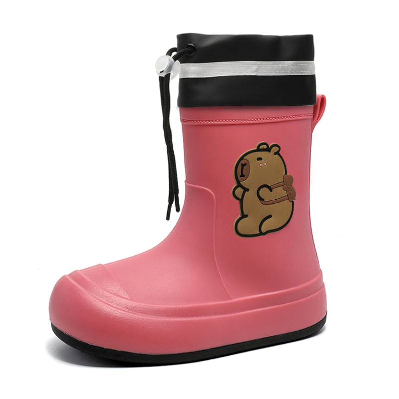 Gyerekeknek vízálló esőcsizma, PVC felső rész, könnyű puha talp, Cartoon Paradise stílus