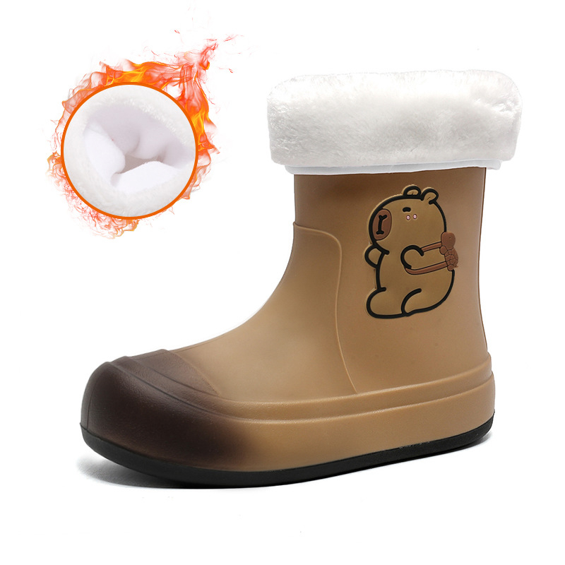 Gyerekeknek vízálló esőcsizma, PVC felső rész, könnyű puha talp, Cartoon Paradise stílus