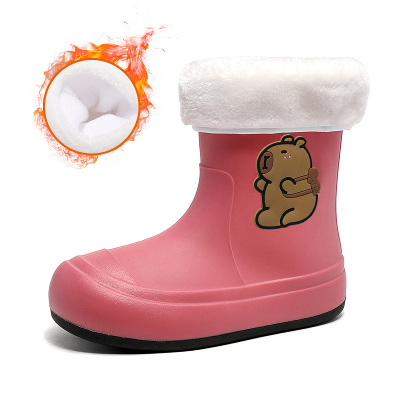 Gyerekeknek vízálló esőcsizma, PVC felső rész, könnyű puha talp, Cartoon Paradise stílus
