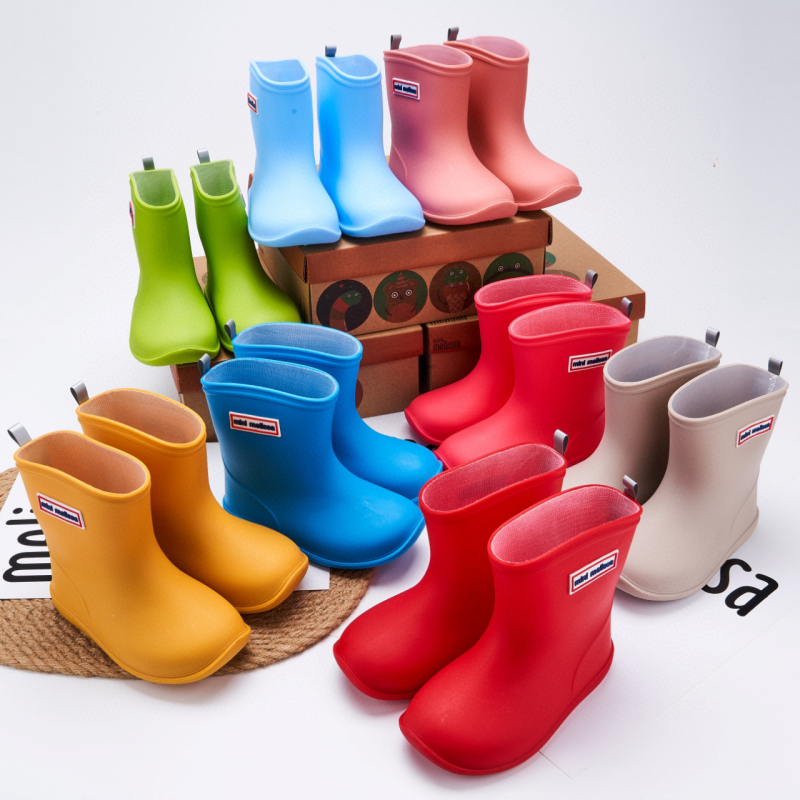 Melissa dječje kišne čizme PVC, unisex, niski potpetice 1–3 cm, srednje visine cijevi, za djecu 4–12 godina, proljeće–jesen