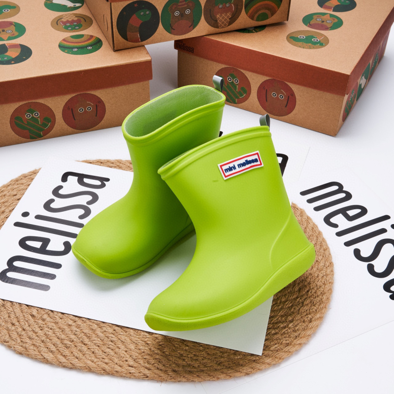 Melissa dječje kišne čizme PVC, unisex, niski potpetice 1–3 cm, srednje visine cijevi, za djecu 4–12 godina, proljeće–jesen