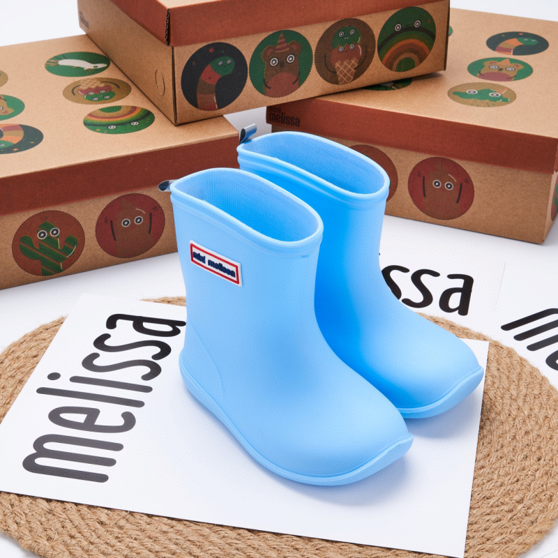 Melissa dječje kišne čizme PVC, unisex, niski potpetice 1–3 cm, srednje visine cijevi, za djecu 4–12 godina, proljeće–jesen