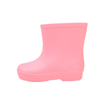 Dječje kišne čizme, niski pet (1–3 cm), srednja visina cijevi, PVC gornji dio, pogodne za proljeće, ljeto i jesen