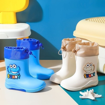 Dječje kišne čizme s motivom dinosaura, unisex, PVC gornji dio, pamuk podstava, srednje visine