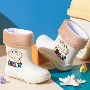 Dječje kišne čizme s motivom dinosaura, unisex, PVC gornji dio, pamuk podstava, srednje visine