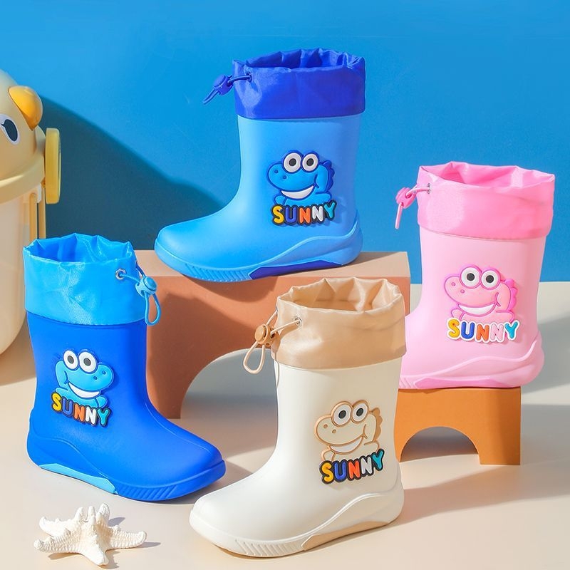 Dječje kišne čizme s motivom dinosaura, unisex, PVC gornji dio, pamuk podstava, srednje visine