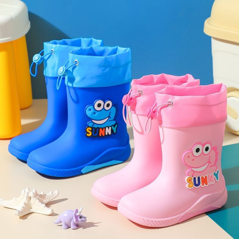 Dječje kišne čizme s motivom dinosaura, unisex, PVC gornji dio, pamuk podstava, srednje visine
