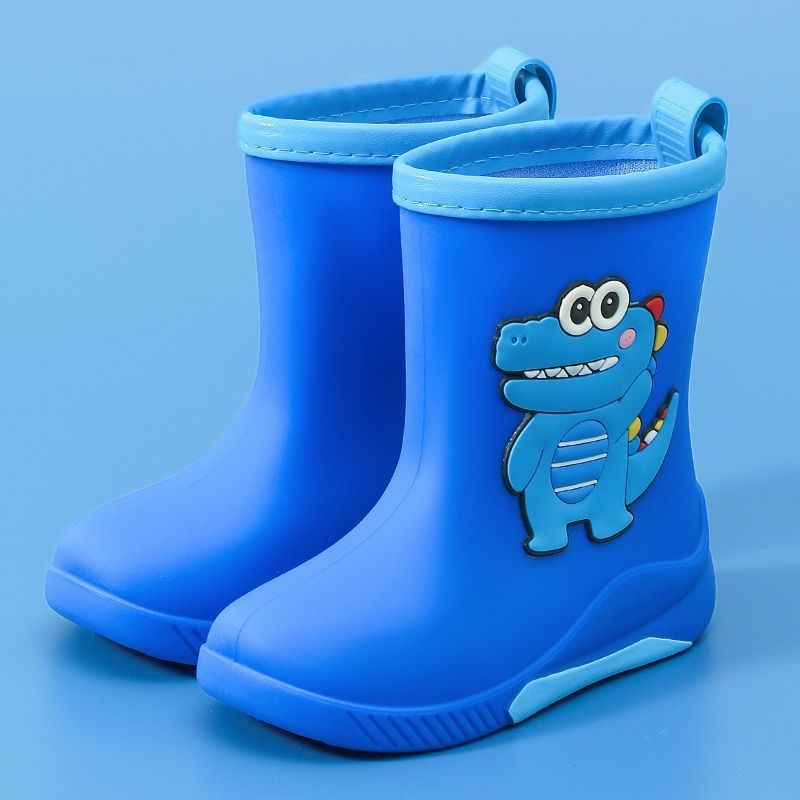 Dječje kišne čizme s motivom dinosaura, unisex, PVC gornji dio, pamuk podstava, srednje visine