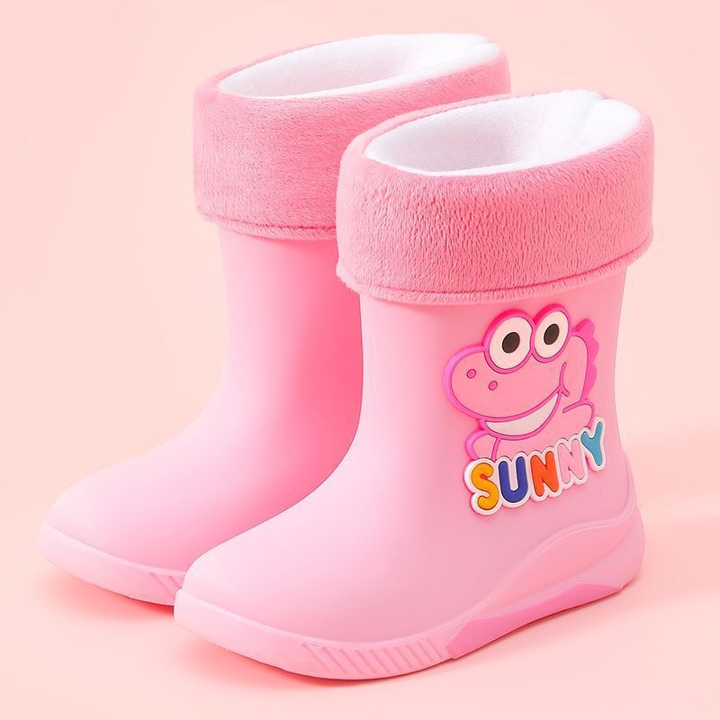 Dječje kišne čizme s motivom dinosaura, unisex, PVC gornji dio, pamuk podstava, srednje visine