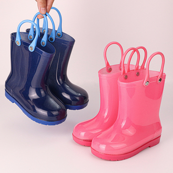 Dječje PVC čizme za kišu, jelly boja s floralnim uzorkom, unisex, uzrast 1–6 godina