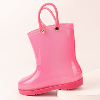 Dječje PVC čizme za kišu, jelly boja s floralnim uzorkom, unisex, uzrast 1–6 godina