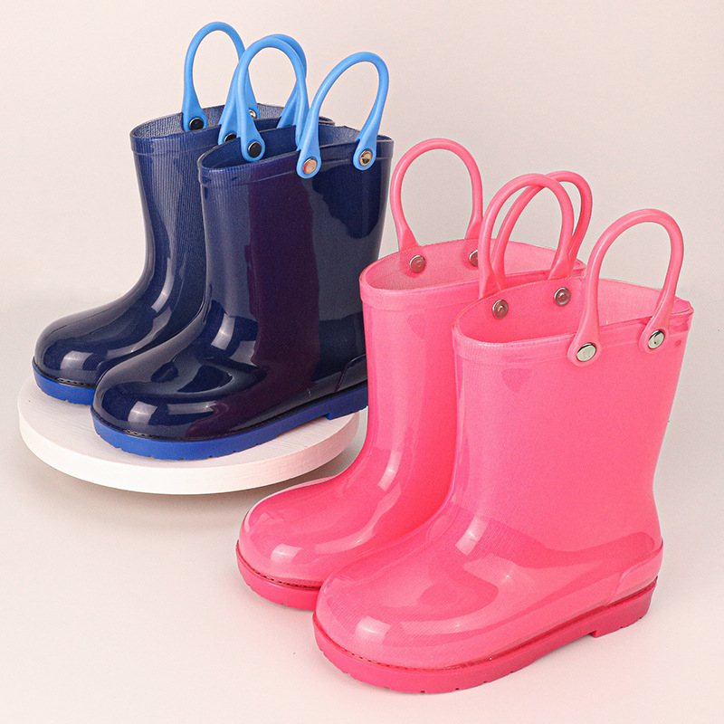 Dječje PVC čizme za kišu, jelly boja s floralnim uzorkom, unisex, uzrast 1–6 godina
