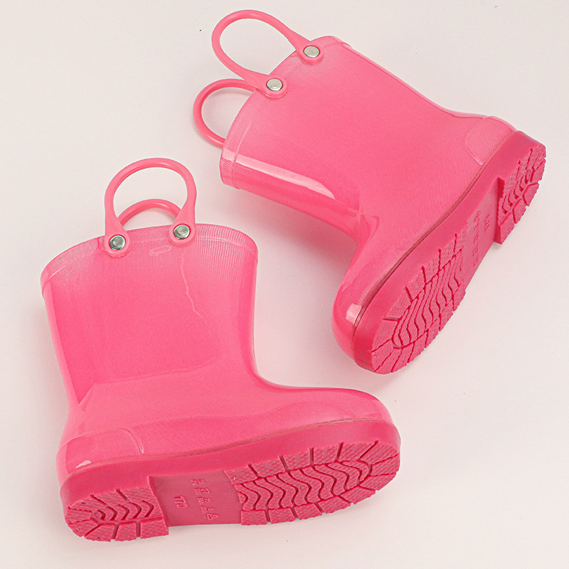 Dječje PVC čizme za kišu, jelly boja s floralnim uzorkom, unisex, uzrast 1–6 godina