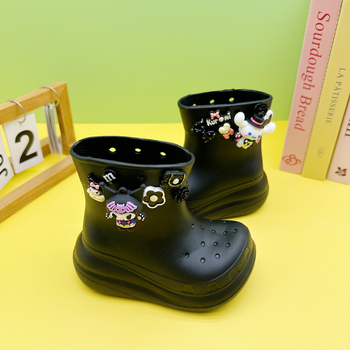 Dječje kišne čizme s EVA gornjim dijelom, dizajn s likovima Cinnamoroll i Kuromi; ravna peta, niski cilindar; dobno razdoblje 4–16