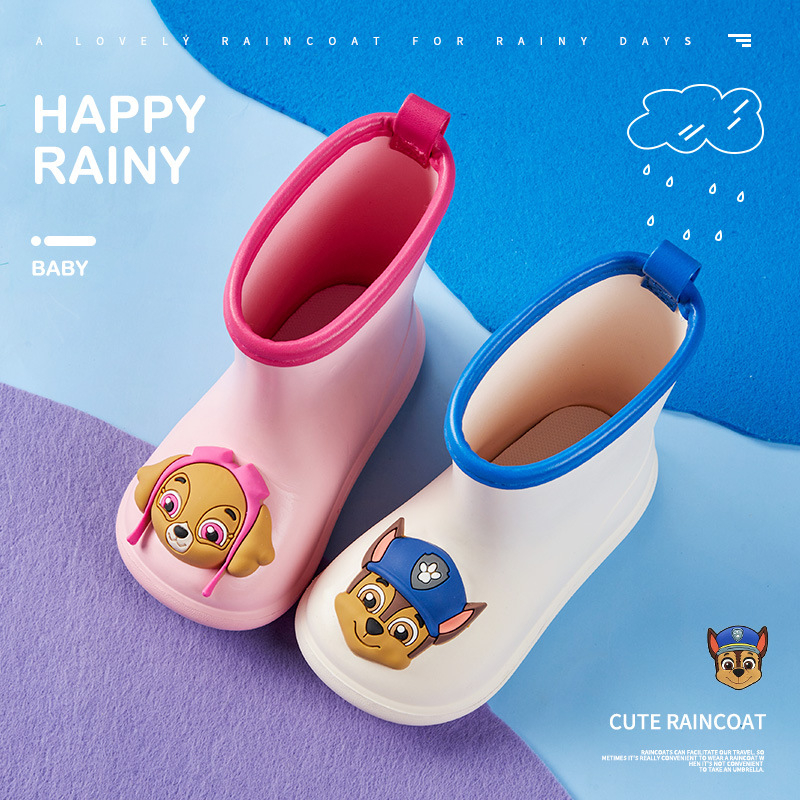 Ghete de ploaie pentru copii din EVA, cu model Cartoon, impermeabile, antiderapante, înălțime medie