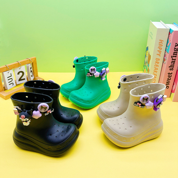 Nios cizme de ploaie pentru copii, EVA partea superioară, model desen animat, gambă scurtă, unisex, 4–16 ani