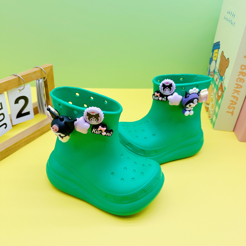 Nios cizme de ploaie pentru copii, EVA partea superioară, model desen animat, gambă scurtă, unisex, 4–16 ani
