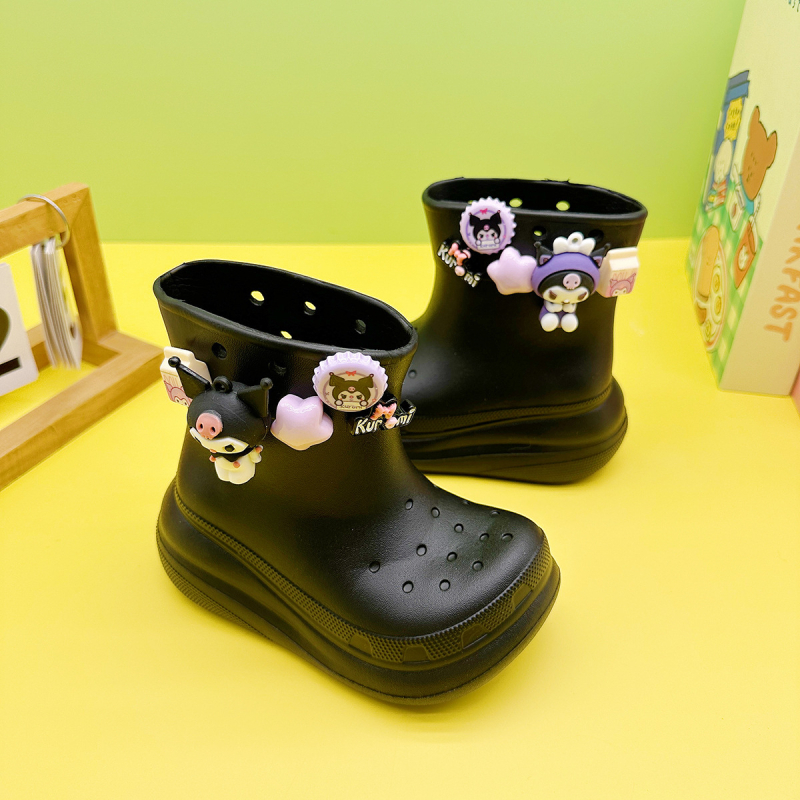 Nios cizme de ploaie pentru copii, EVA partea superioară, model desen animat, gambă scurtă, unisex, 4–16 ani