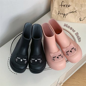 Cizme de ploaie pentru copii din PVC, lungime până la gambe, imprimeu cartoon, unisex, 4–12 ani
