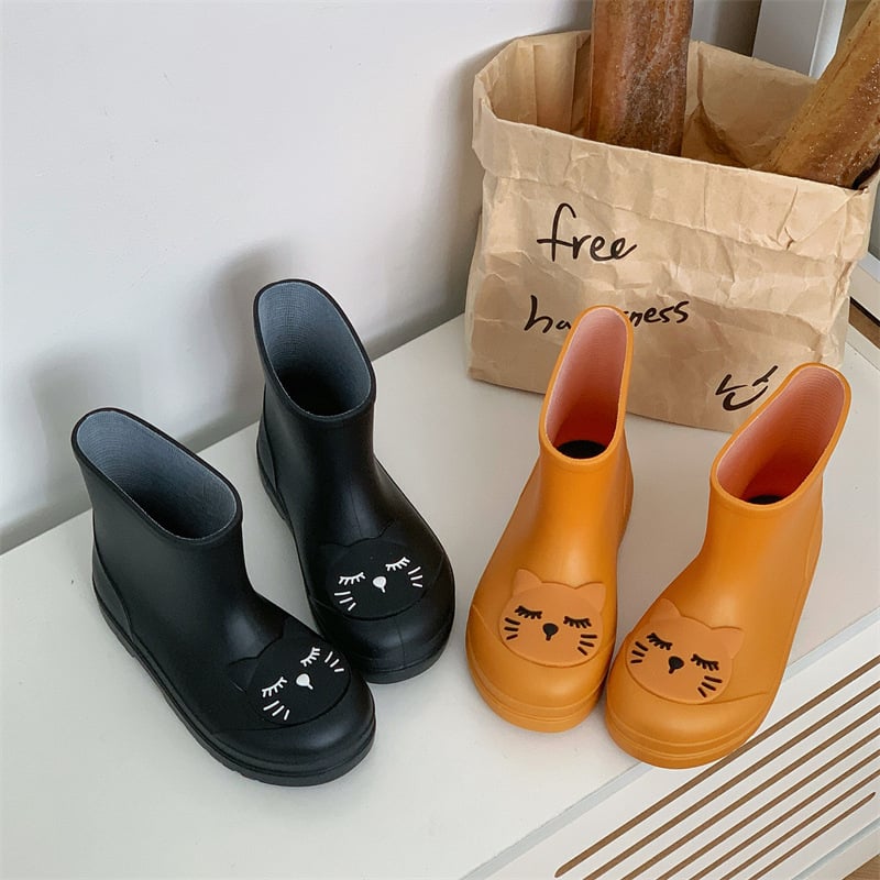 Cizme de ploaie pentru copii din PVC, lungime până la gambe, imprimeu cartoon, unisex, 4–12 ani