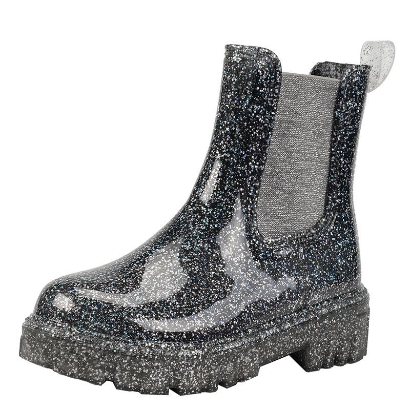 Cizme de ploaie din PVC, talie joasă, stil Chelsea, ușoare, antiderapante