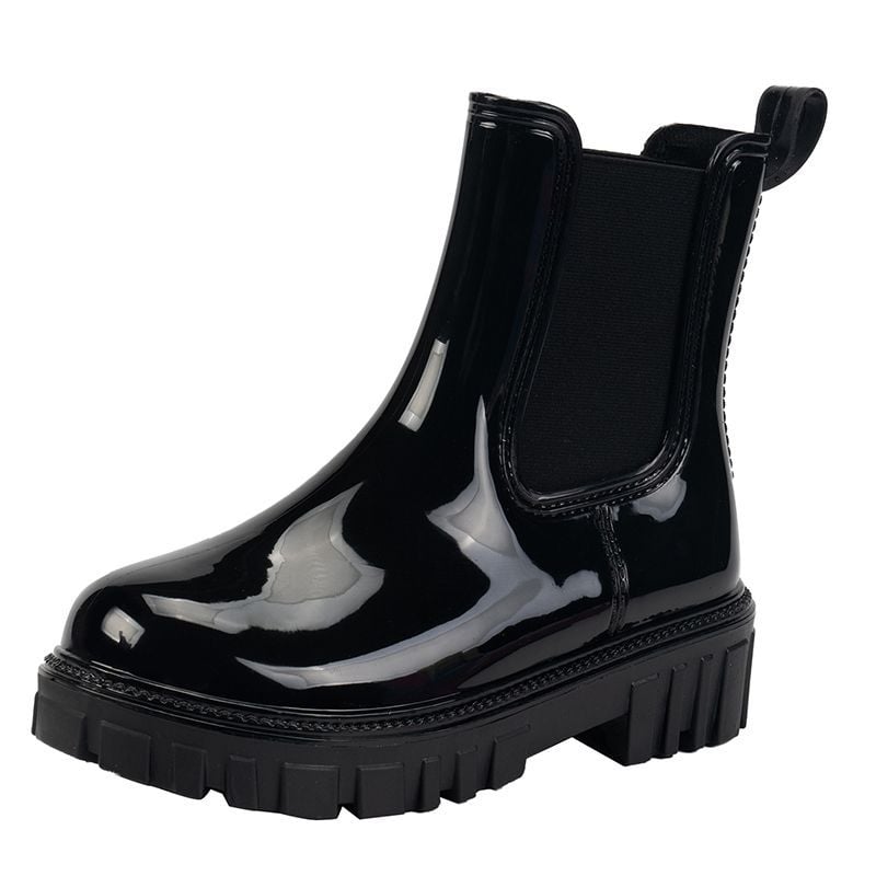 Cizme de ploaie din PVC, talie joasă, stil Chelsea, ușoare, antiderapante