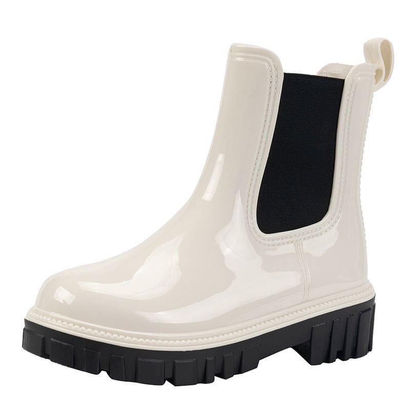 Cizme de ploaie din PVC, talie joasă, stil Chelsea, ușoare, antiderapante
