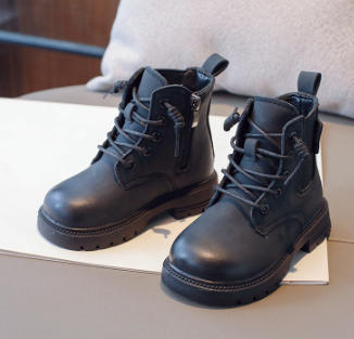 Dječje Martin čizme za djevojčice, nubuk gornji dio, srednje visoke, gumeni đon, bočni zatvarač