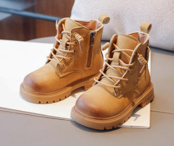 Dječje Martin čizme za djevojčice, nubuk gornji dio, srednje visoke, gumeni đon, bočni zatvarač