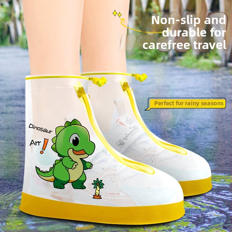 Детски PVC покривала за обувки с карикатурен дизайн – водоустойчиви, антихлъзгащи, износоустойчиви, против замърсяване