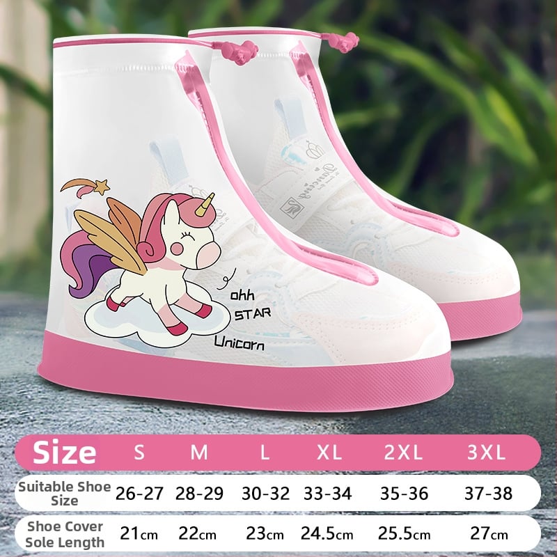 Детски PVC покривала за обувки с карикатурен дизайн – водоустойчиви, антихлъзгащи, износоустойчиви, против замърсяване