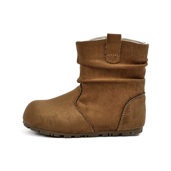 Cizme de iarnă unisex în stil retro, cu fermoar lateral, talpă din cauciuc, glezna joasă, creștere în înălțime, ușoare