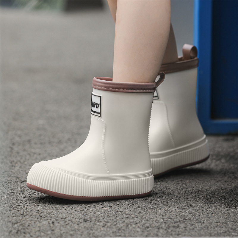 Dječje čizme za kišu za dječake i djevojčice, PVC gornji dio, srednja visina čizme, vodootporne i protuklizne, unisex, za uzrast 7–16 godina