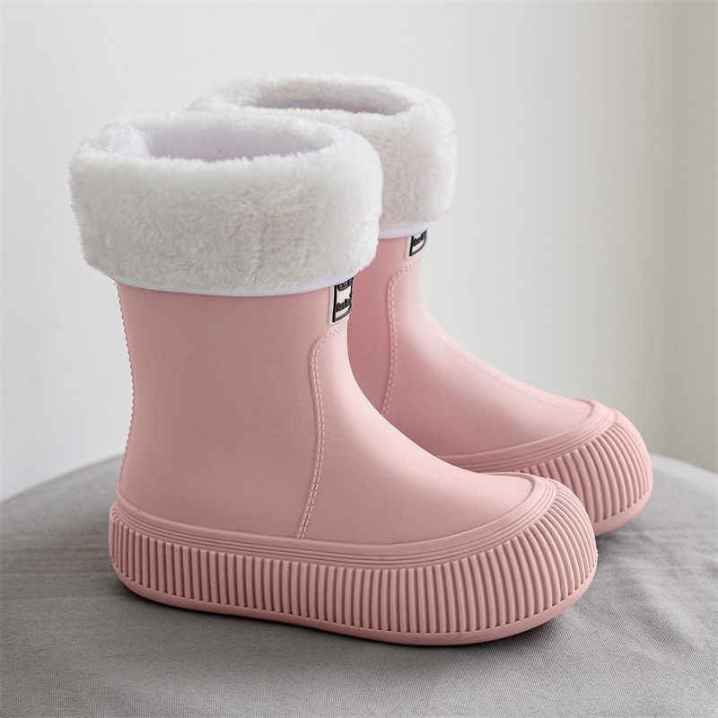 Dječje čizme za kišu za dječake i djevojčice, PVC gornji dio, srednja visina čizme, vodootporne i protuklizne, unisex, za uzrast 7–16 godina