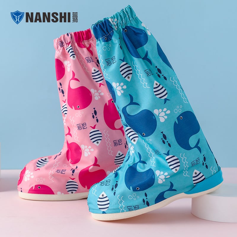 Детски калъфи за обувки против дъжд, удебелени, износоустойчиви, водоустойчиви, антихлъзгащи, за момчета и момичета
