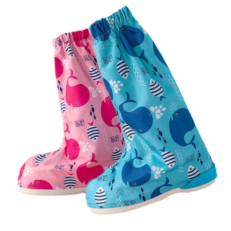 Детски калъфи за обувки против дъжд, удебелени, износоустойчиви, водоустойчиви, антихлъзгащи, за момчета и момичета