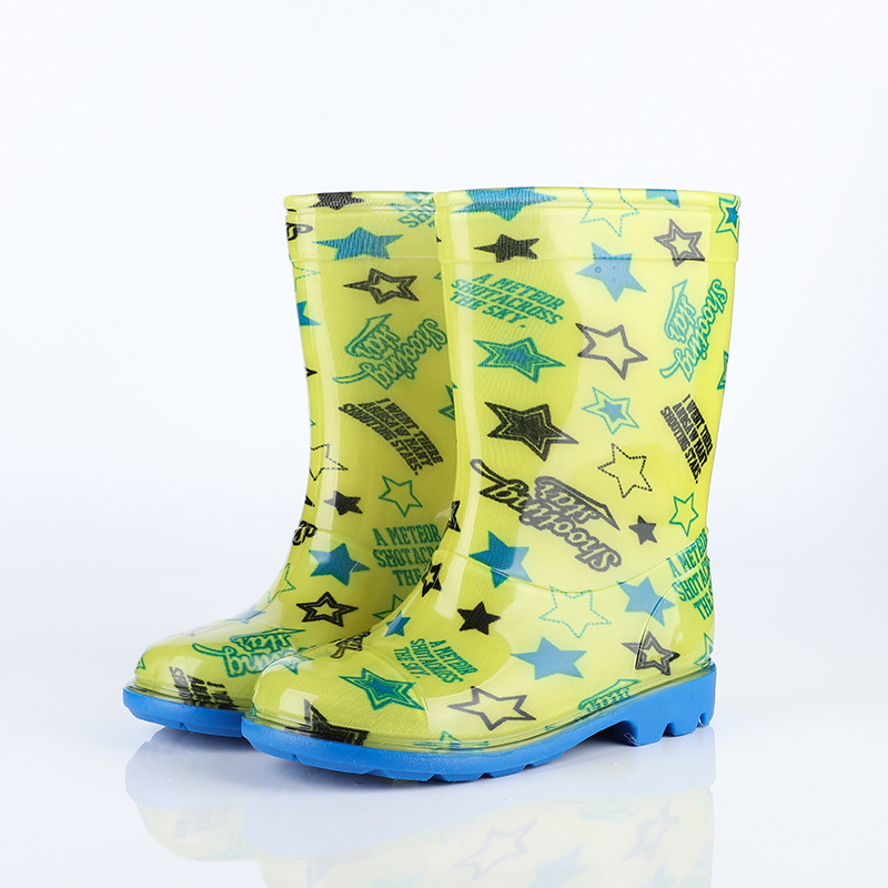 Dječje kišne čizme – vodootporne, protuklizne, tople, PVC gornji dio i potplat, prugasti uzorak